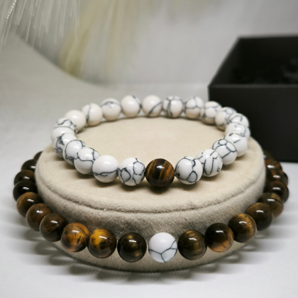 Loodusliku kivi käevõrude komplekt ''Kaugus''