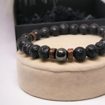 Laavakivist helmekäevõru puidust aktsentidega