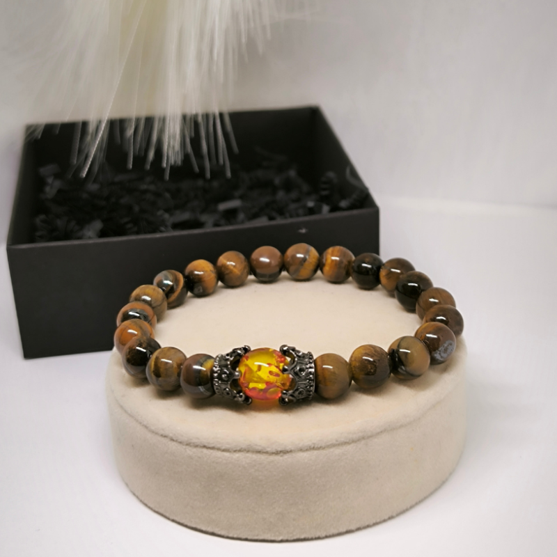 Tiigrisilma helmestega käevõru