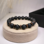 Moodne unisex laavakivi käevõru