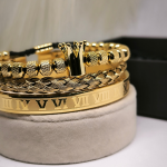 Stiilsete meeste käevõrude komplekt roostevabast terasest