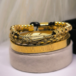 Meeste roostevabast terasest käevõrude komplekt