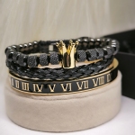 Stiilsete roostevabast terasest käevõrude komplekt