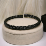 Stiilne musta värvi tsirkooniumiga meeste käevõrude komplekt