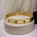 Tsirkooniumiga kuldse värviga meeste käevõrude komplekt