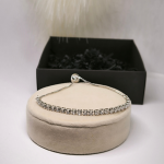 Luksuslik hõbedane "Tennis" käevõru