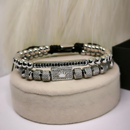 Charm-stiilis roostevabast terasest käevõru