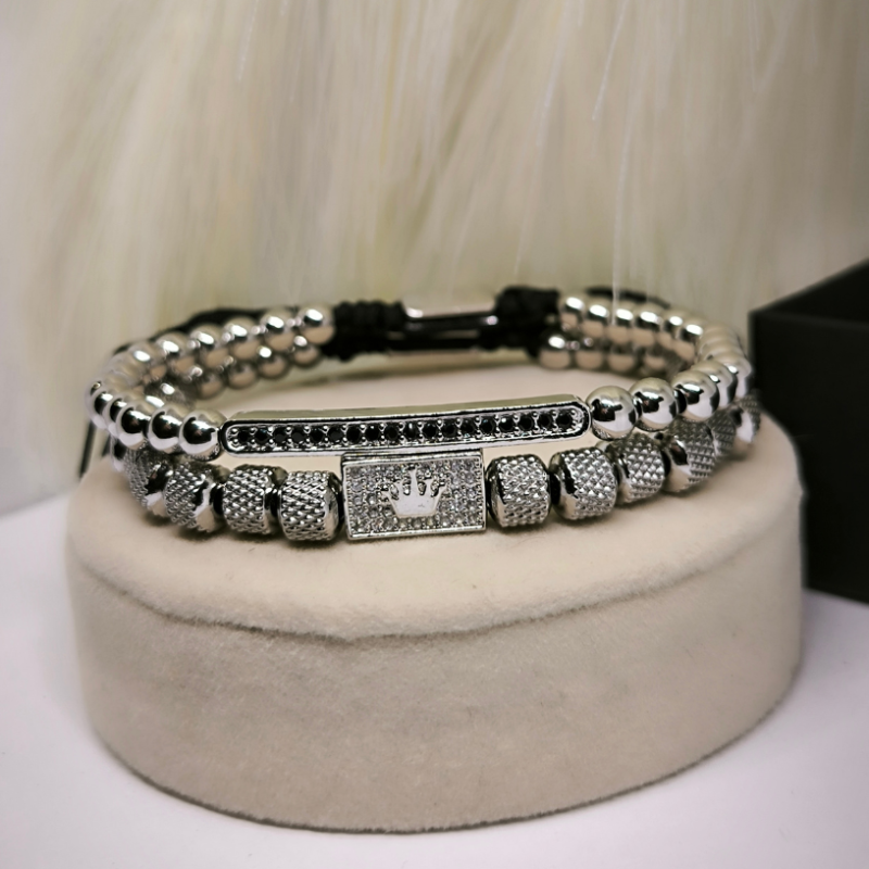 Charm-stiilis roostevabast terasest käevõru