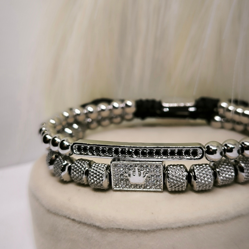 Charm-stiilis roostevabast terasest käevõru