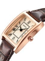 Klassikaline krokodillinaha imitatsiooniga kell