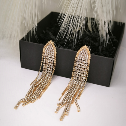 Pikad, üliluksuslikud kõrvarõngad naistele