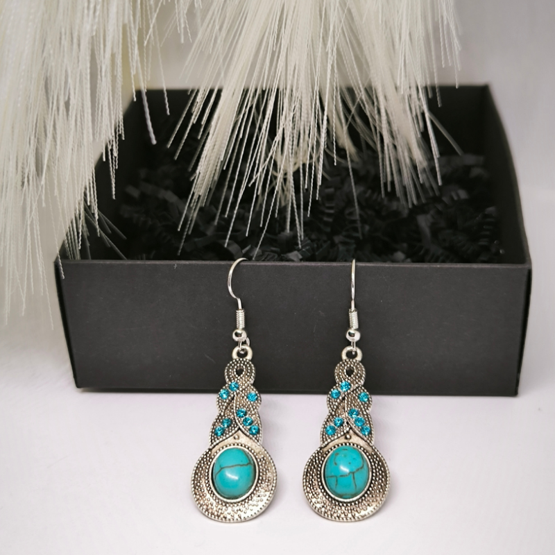 Boho stiilis kõrvarõngad "Türkiisi armastus"