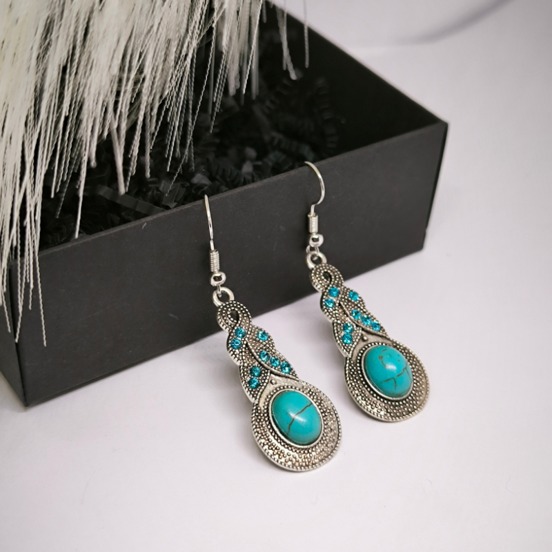 Boho stiilis kõrvarõngad "Türkiisi armastus"