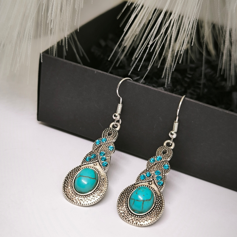 Boho stiilis kõrvarõngad "Türkiisi armastus"