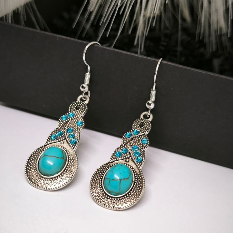Boho stiilis kõrvarõngad "Türkiisi armastus"