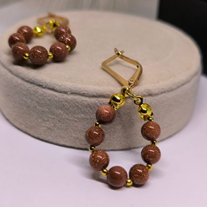 Päikesekiviga kõrvarõngad „Päikesesära“