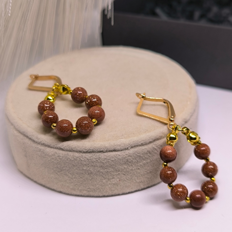 Päikesekiviga kõrvarõngad „Päikesesära“