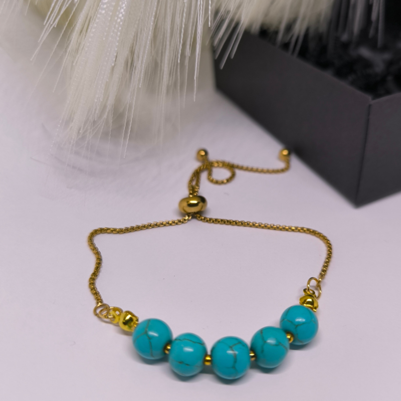 Stiilne käevõru sinise howliidiga „Elegance Blue“