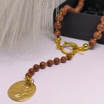 Luksuslik päikesekiviga kaelakee „Kuldne Päikesetõus“