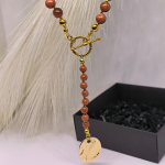 Luksuslik päikesekiviga kaelakee „Kuldne Päikesetõus“