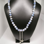 Käsitöö kaelakee „Täpiline sinine jaspis“