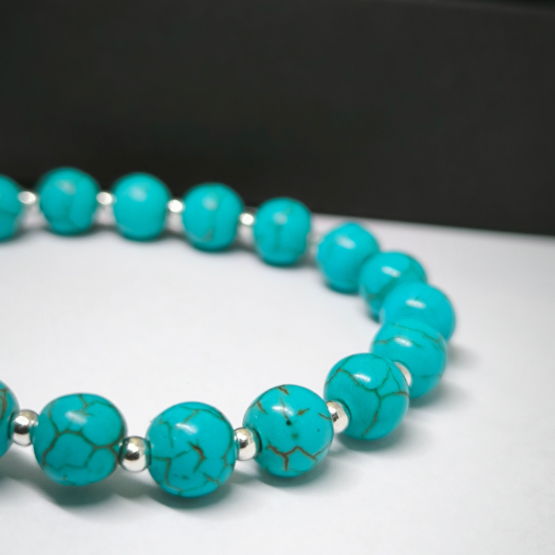 Käsitöö käevõru „Mama“ türkiisidega