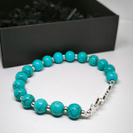 Käsitöö käevõru „Mama“ türkiisidega