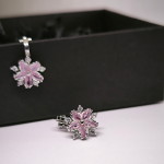 Klips-kõrvarõngad „Roosa lill“