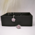 Klips-kõrvarõngad „Roosa lill“