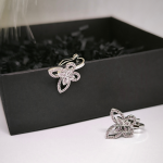 Kõrvarõngad-klipsid „Kristallliblikas“