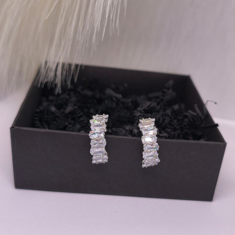 Kõrvarõngad - klambrid „Valge sära“