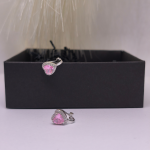 Klip-kõrvarõngad „Roosa süda“