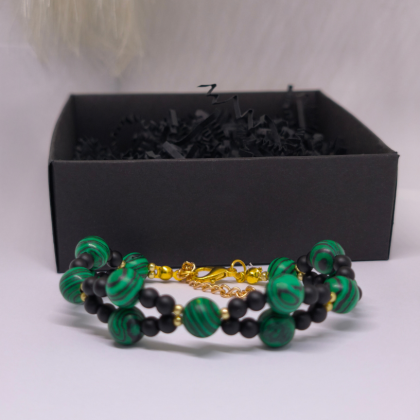 Käsitsi valmistatud käevõru "Roheline kaitse"