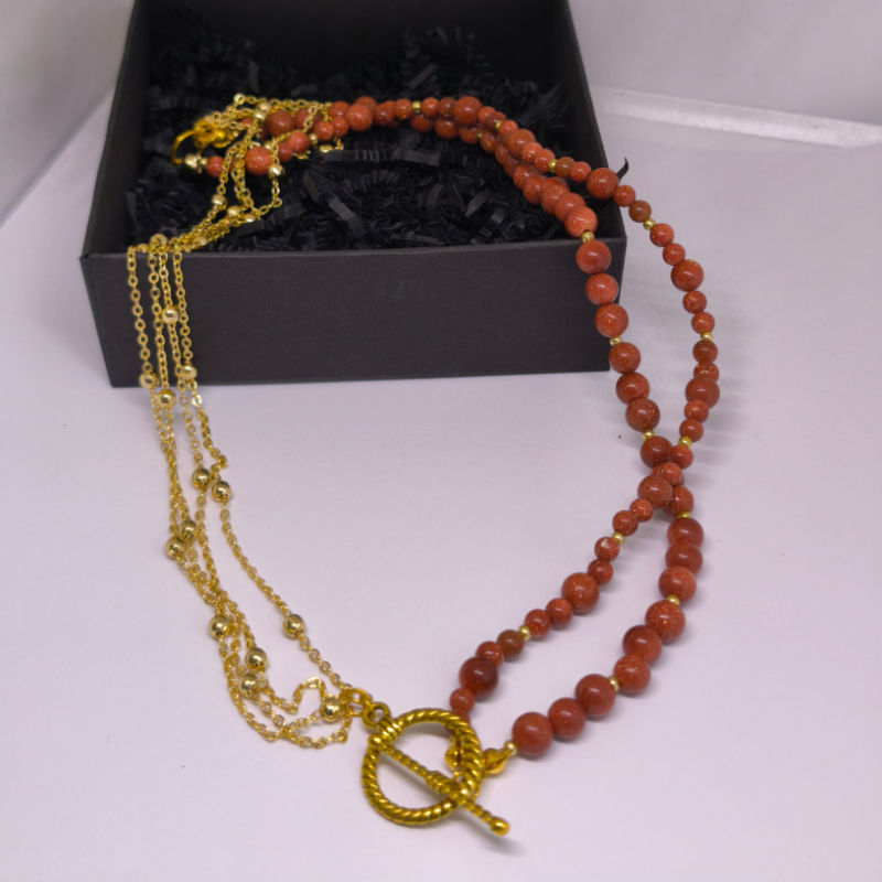 Käsitöö kaelakee „Kuldne koidik“