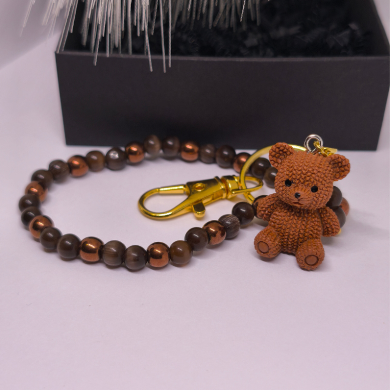 Käsitsi valmistatud käekotid ja võtmehoidja „Karu“