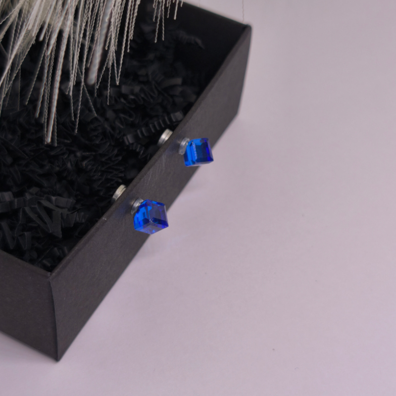 Magnetilised kõrvarõngad „Kuninglik safiir“