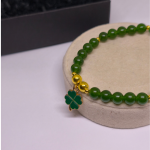 Käsitööna valminud käevõru „Roheline ristikhein“