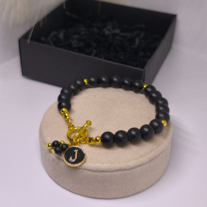 Personaliseeritud käsitöö käevõru „Must luksus“