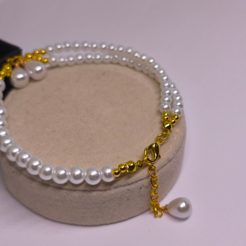 Käsitöö käevõru "Valgete Pärlite Maagia"