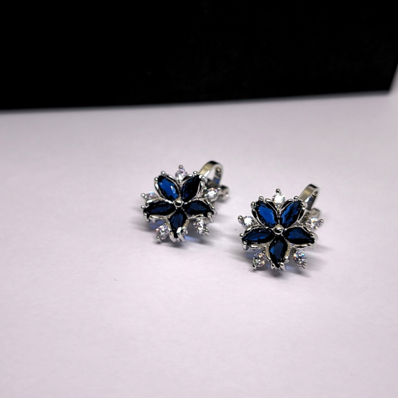 Kõrvarõngad - klipsid „Sinine rõngas“