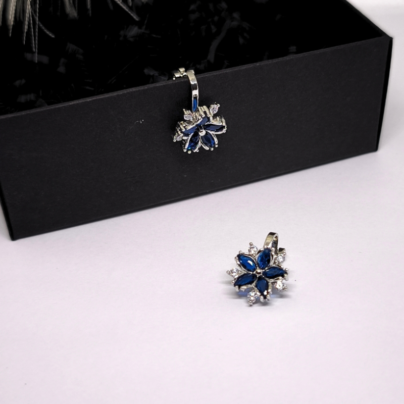 Kõrvarõngad - klipsid „Sinine rõngas“