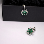 Kõrvarõngad – klambrid „Roheline elegants“