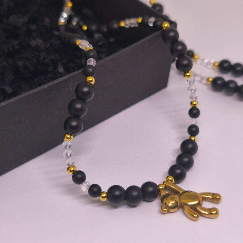 Käsitöö kaelakee „Kuldne karuke“