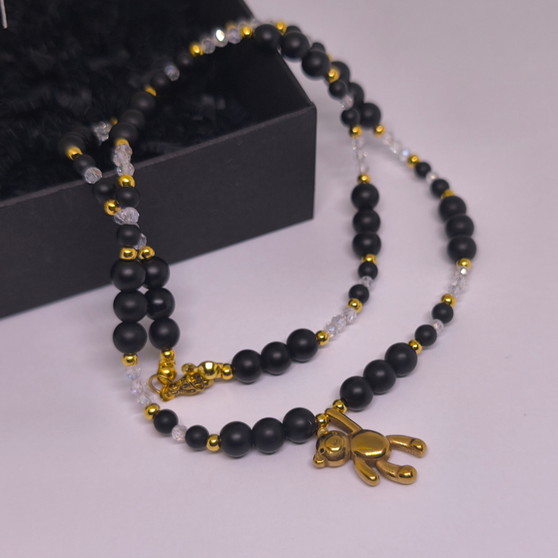 Käsitöö kaelakee „Kuldne karuke“