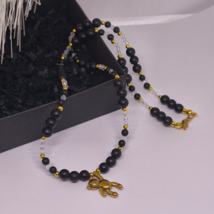 Käsitöö kaelakee „Kuldne karuke“