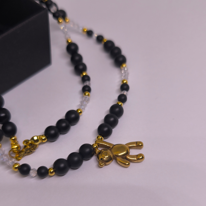 Käsitöö kaelakee „Kuldne karuke“