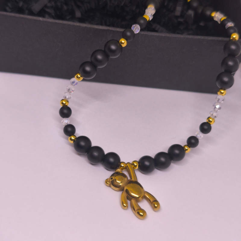 Käsitöö kaelakee „Kuldne karuke“