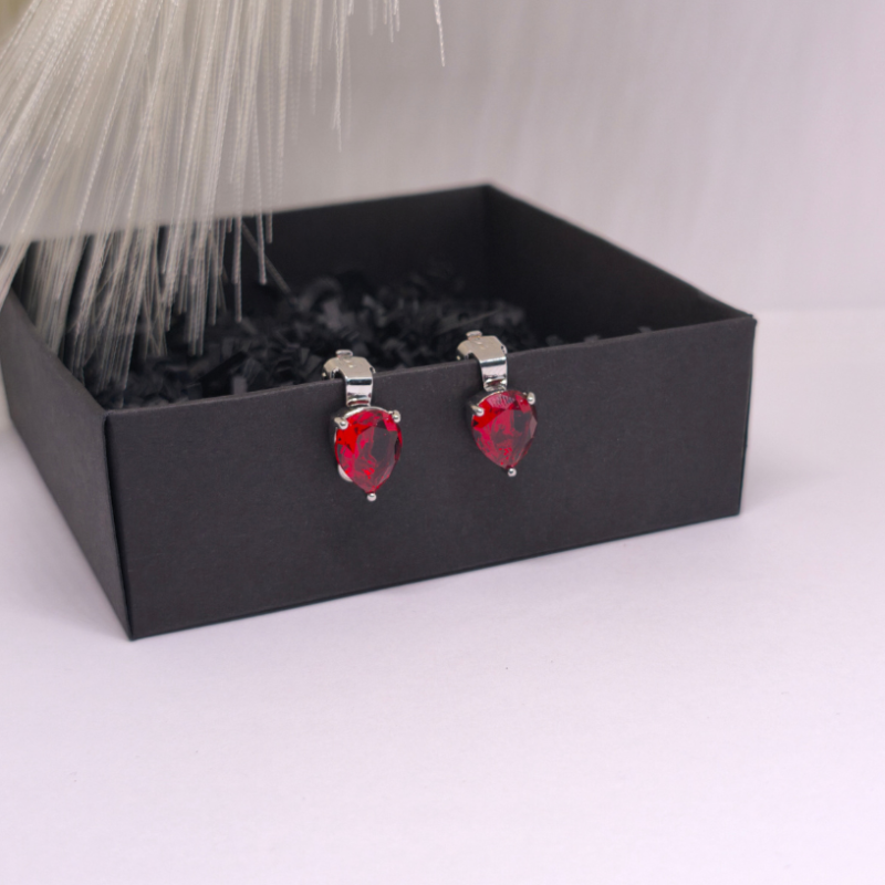 Kõrvarõngad – klambrid „Punased tilgad“