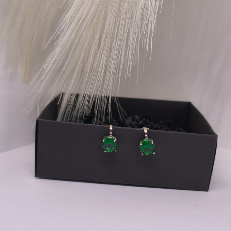 Kõrvarõngad – klambrid „Roheline elegants“