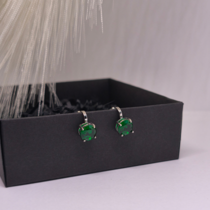 Kõrvarõngad – klambrid „Roheline elegants“